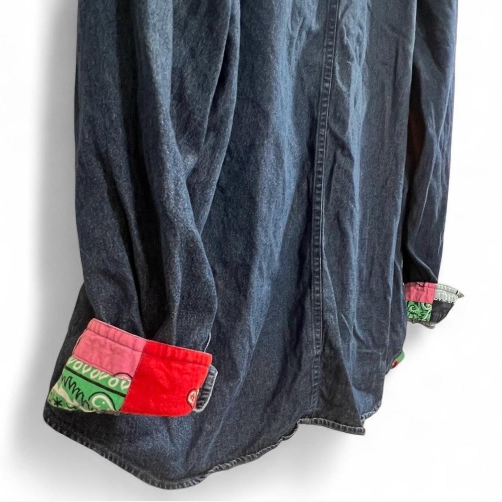 Colorful Patchwork Jean Jacket - Picture 3 of 5